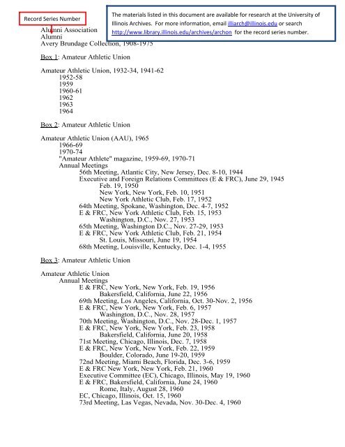 University (printable) of - Illinois Archives The PDF version