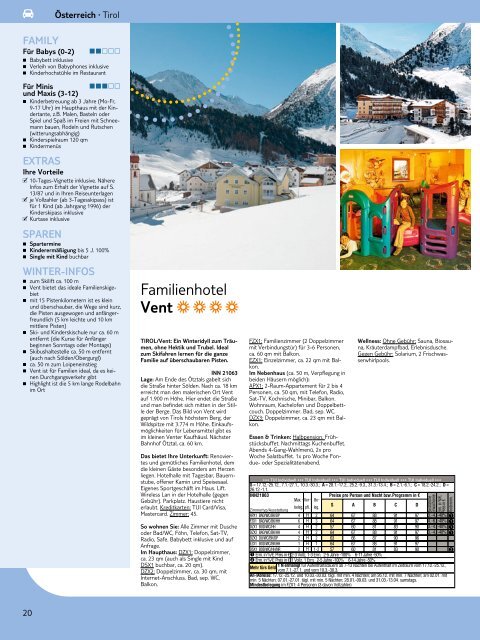 TUI - Schöne Ferien: Winter für Familien - Winter 2011 ... - Letenky.sk