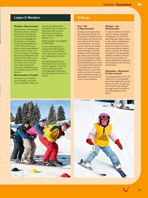 TUI - Schöne Ferien: Winter für Familien - Winter 2011 ... - Letenky.sk