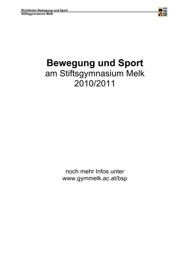 Bewegung und Sport - Stiftsgymnasium Melk