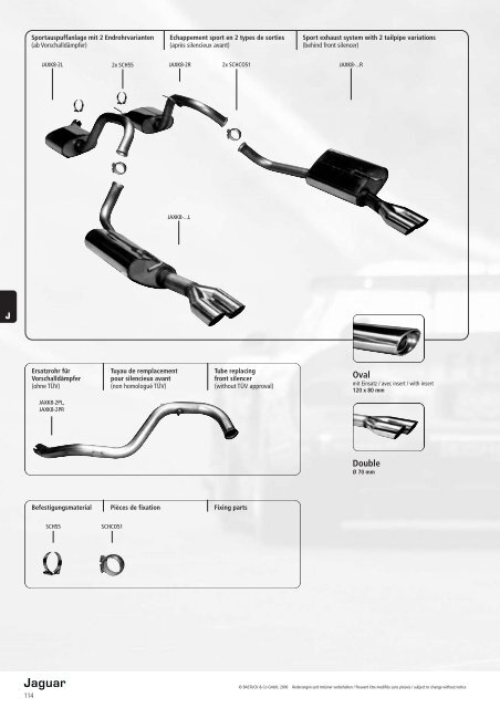 Sportauspuffanlagen Echappements Sport Sports Exhausts