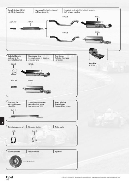 Sportauspuffanlagen Echappements Sport Sports Exhausts