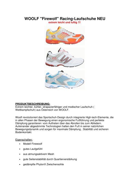 woolf laufschuhe