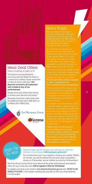 Meal Deal Offers News Flash Sign Up To Win - Renfrewshire Council