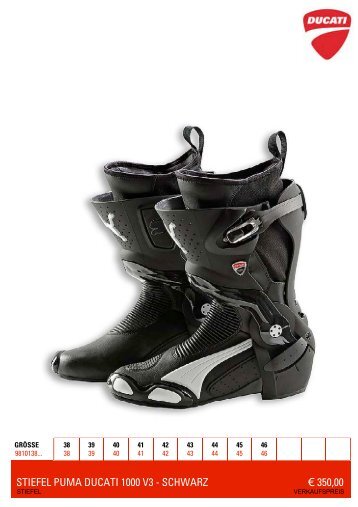 STIEFEL PUMA DUCATI 1000 V3 - SCHWARZ € 350,00