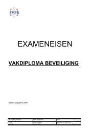 Vakdiploma Beveiliging - Svpb