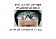 Prof. Dr. Christian Wopp Universität Osnabrück - Fachgebiet Sport ...