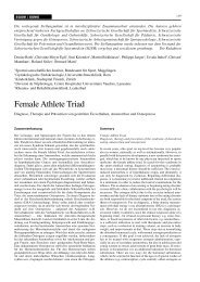 Female Athlete TriadSchweizerische Zeitschrift für - SGSM