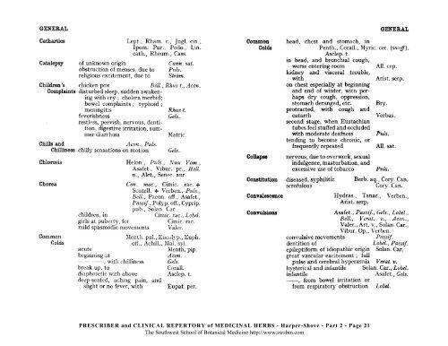 PRESCRIBER and CLINICAL REPERTORY of MEDICINAL HERBS ...