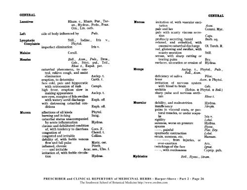 PRESCRIBER and CLINICAL REPERTORY of MEDICINAL HERBS ...