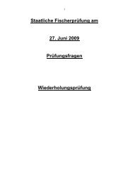 Staatliche Fischerprüfung am 27. Juni 2009 Prüfungsfragen ...