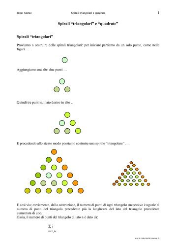 Spirali â€œtriangolariâ€ - Matematicamente.it