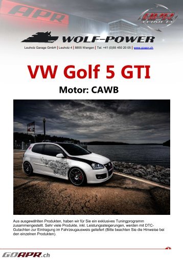 VW Golf 5 GTI - WOLF-POWER