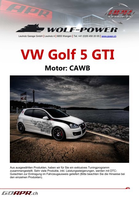 VW Golf 5 GTI - WOLF-POWER