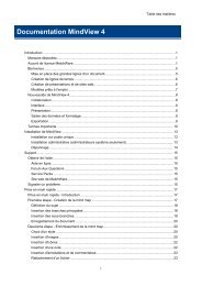 Télécharger Documentation MindView 4 (PDF) - MatchWare