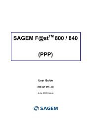 SAGEM F@st 800 / 840 (PPP) - Support