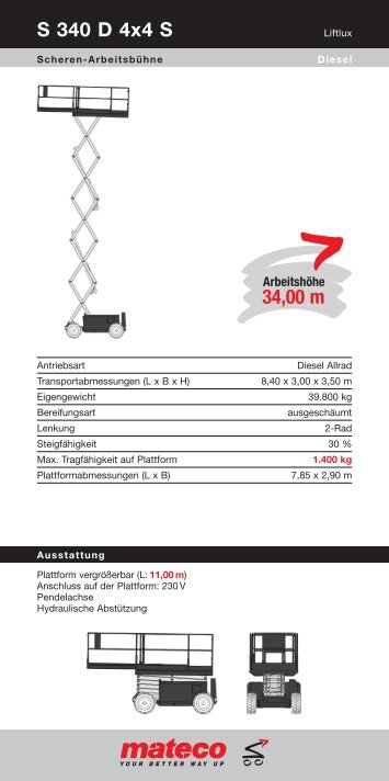 S 340 D 4x4 S 34,00 m - Mateco