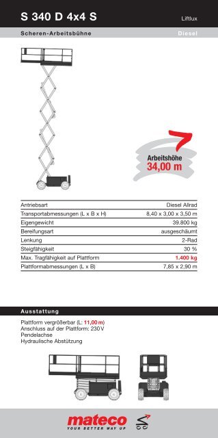 S 340 D 4x4 S 34,00 m - Mateco