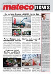 Die mateco-Gruppe gibt 2009 richtig Gas