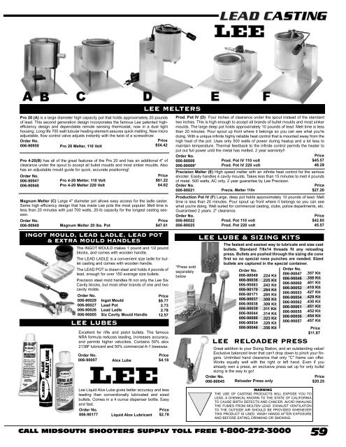 Lee Precision Electric High Speed Metal Melter Pot 110V 90021 