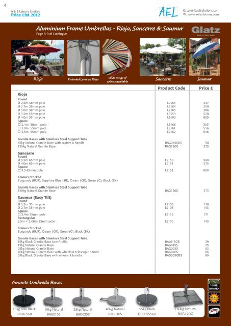 Price List 2012 - AEL Solutions