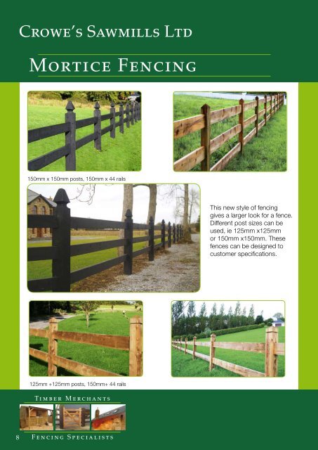 Crowe's Sawmills Ltd - Timber Fencing