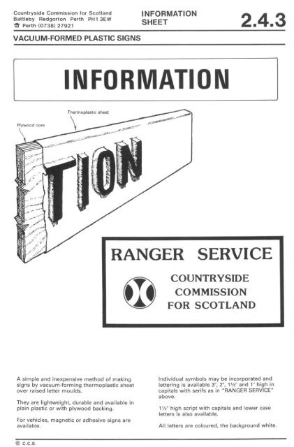 information - Scottish Natural Heritage