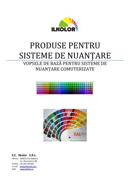 Catalog produse - Depozit de vopsele ILKOLOR. Cluj-Napoca. Str ...