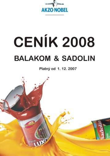 Ceník Sadolin,Luxol,nátěrové hmoty Akzo Nobel - Parket-centrum.cz