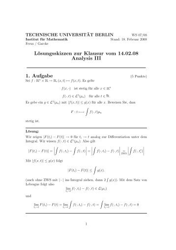 WS07/08 Prof. Ferus mit Lösung (ana3ws07.pdf - Institut für ...