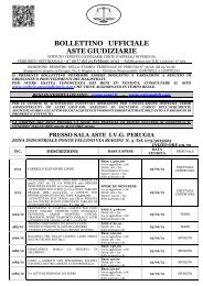 BOLLETTINO UFFICIALE ASTE GIUDIZIARIE - IVG Perugia