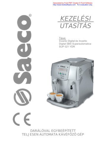 Saeco Incanto Digital kávégép