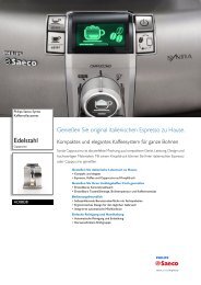 Saeco Syntia HD8838/01 Datenblatt