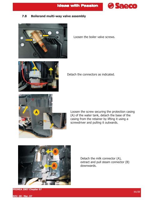 TECHNICAL SERVICE MANUAL PRIMEA LINE 2007