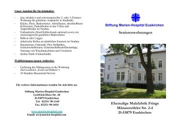 Ehemalige Malzfabrik Frings Münstereifeler Str. 2-4 D-53879 ...