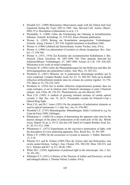 Annotated list of references on Iceland spar and polarized light