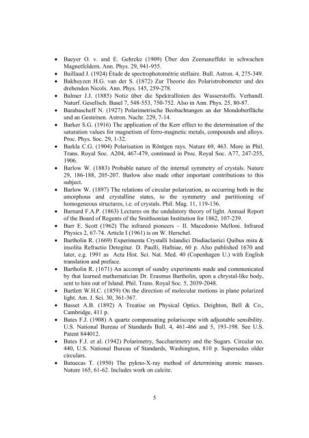 Annotated list of references on Iceland spar and polarized light