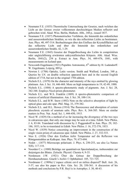 Annotated list of references on Iceland spar and polarized light