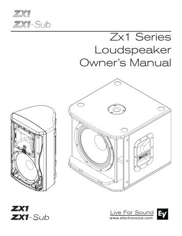 Zx1 Series Loudspeaker Owner's Manual 1.9 MB | 17 - Electro-Voice