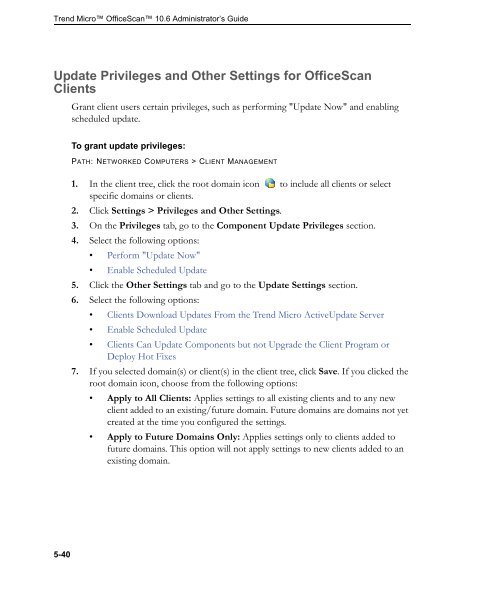 OfficeScan 10.6 Administrator's Guide - Trend Micro™ Online Help