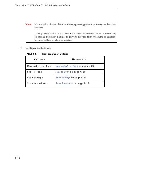 OfficeScan 10.6 Administrator's Guide - Trend Micro™ Online Help