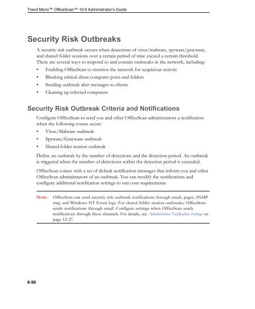 OfficeScan 10.6 Administrator's Guide - Trend Micro™ Online Help