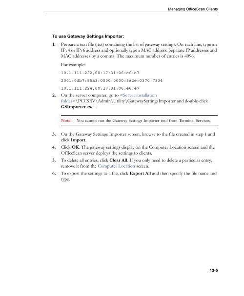 OfficeScan 10.6 Administrator's Guide - Trend Micro™ Online Help