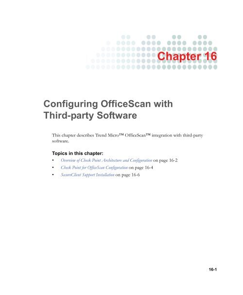 OfficeScan 10.6 Administrator's Guide - Trend Micro™ Online Help