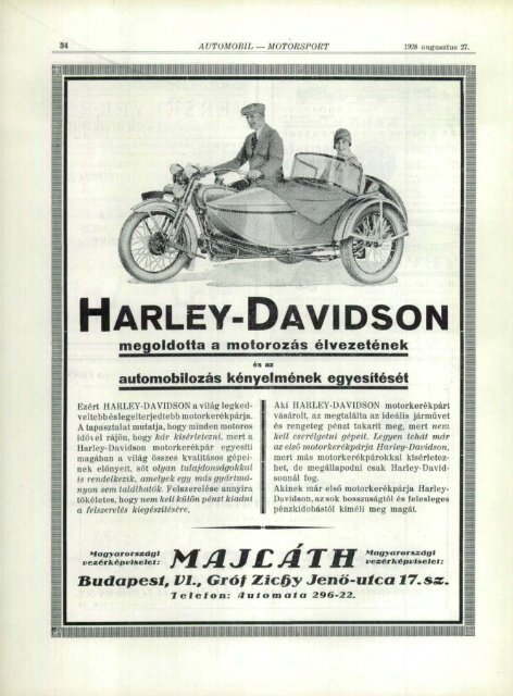 Automobil motorsport 1928 3. évfolyam 16. szám - EPA