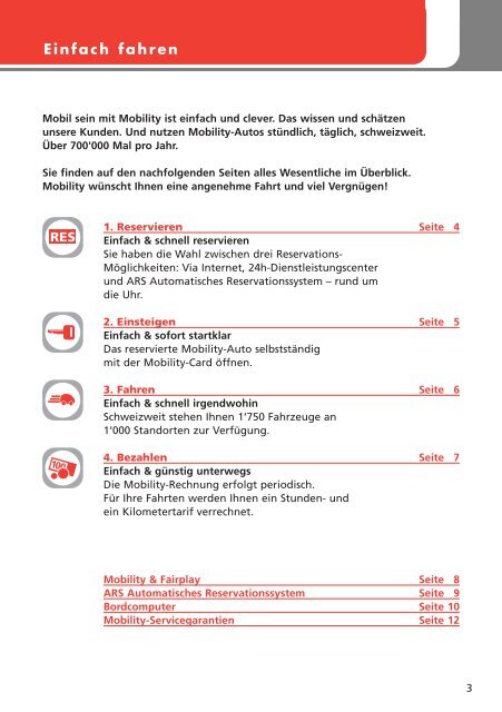 Mobility auf einen Blick