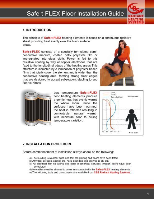 Safe T Flex Floor Installation Guide Cbs Radiant Heating Systems