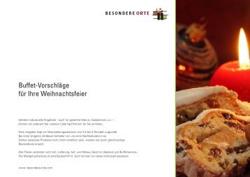 Weihnachtsbuffet - Besondere Orte