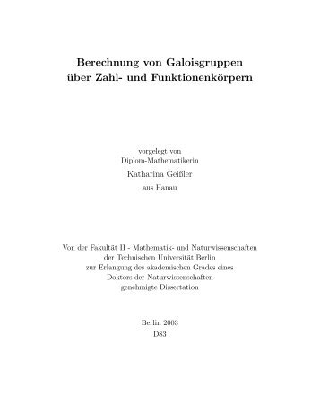 Berechnung von Galoisgruppen über Zahl- und Funktionenkörpern