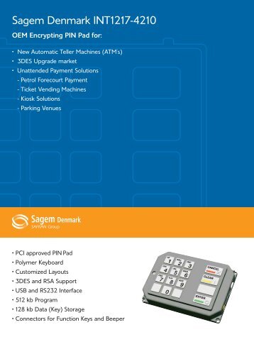 Sagem Denmark INT1217-4210 - Cryptera